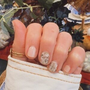 Vintage Tea Garden Nail Wrap Set | Neutral Floral | DIY Manicure Strips